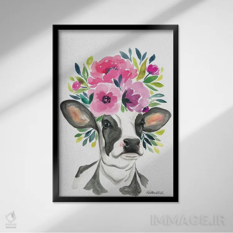 تابلو دکوراتیو لولابل اثر کیرستن دیل - نمای قابدار مشکی