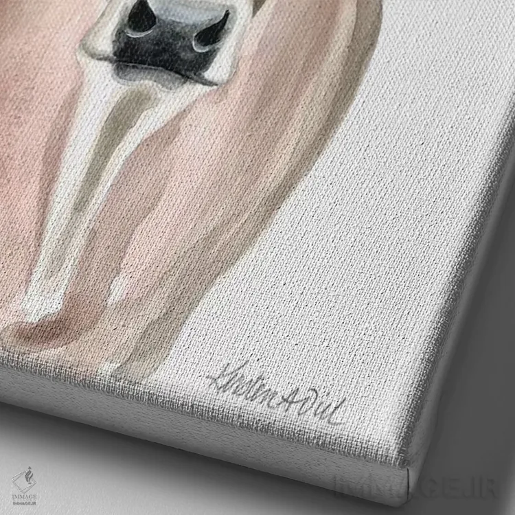 تابلو مدرن فریدا اثر کیرستن دیل - نمای نزدیک بافت بوم