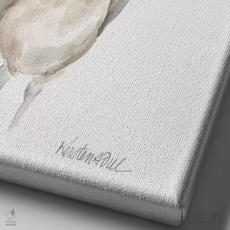 تابلو دکوراتیو دونده جاده اثر کیرستن دیل - نمای نزدیک بافت بوم