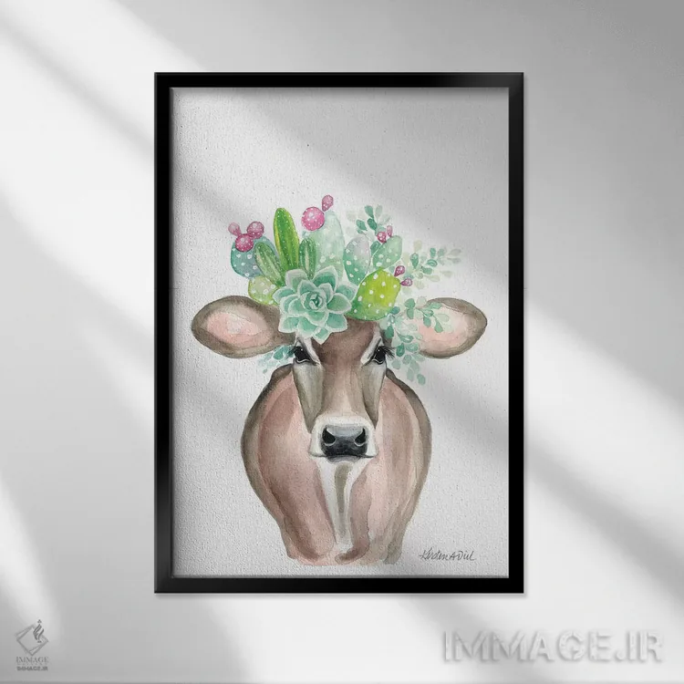 تابلو مدرن فریدا اثر کیرستن دیل - نمای قابدار مشکی