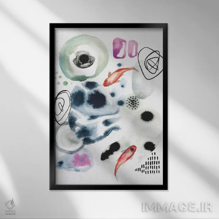 تابلو دکوراتیو کوی I اثر کیرستن دیل - نمای قابدار مشکی