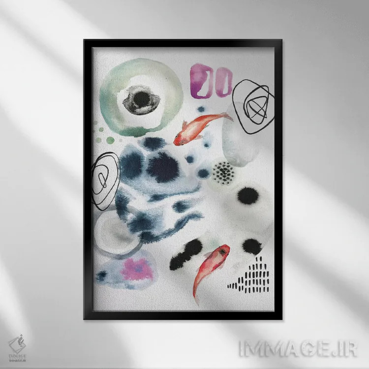 تابلو دکوراتیو کوی I اثر کیرستن دیل - نمای قابدار مشکی