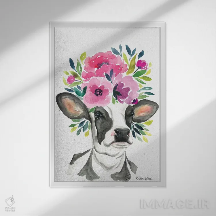 تابلو دکوراتیو لولابل اثر کیرستن دیل - نمای قابدار سفید