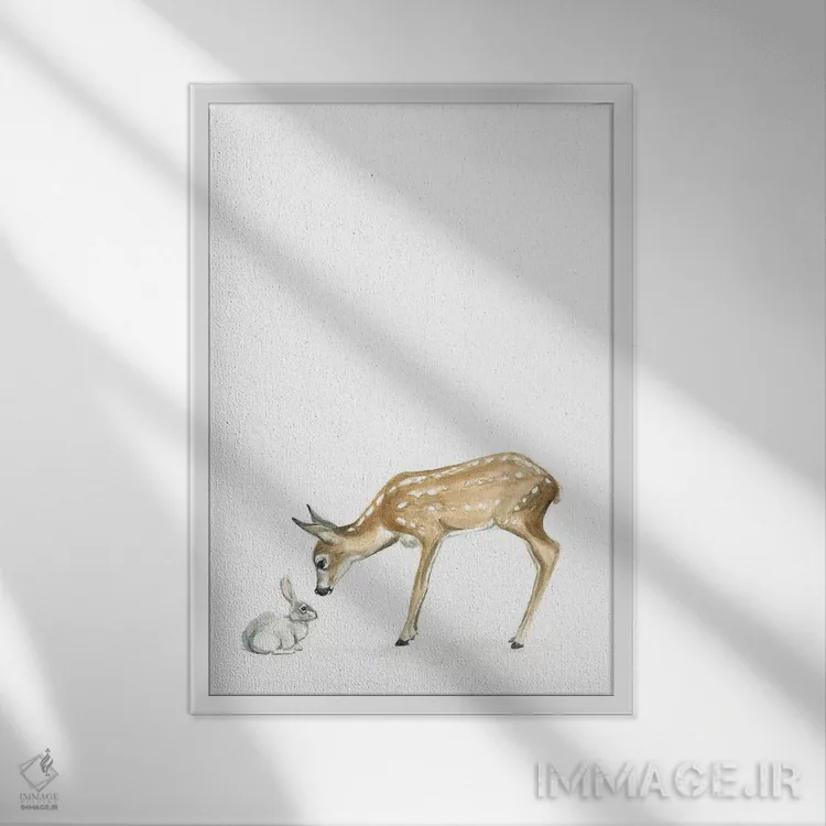 تابلو مینیمال سلام دوست من II اثر کیرستن دیل - نمای قابدار سفید