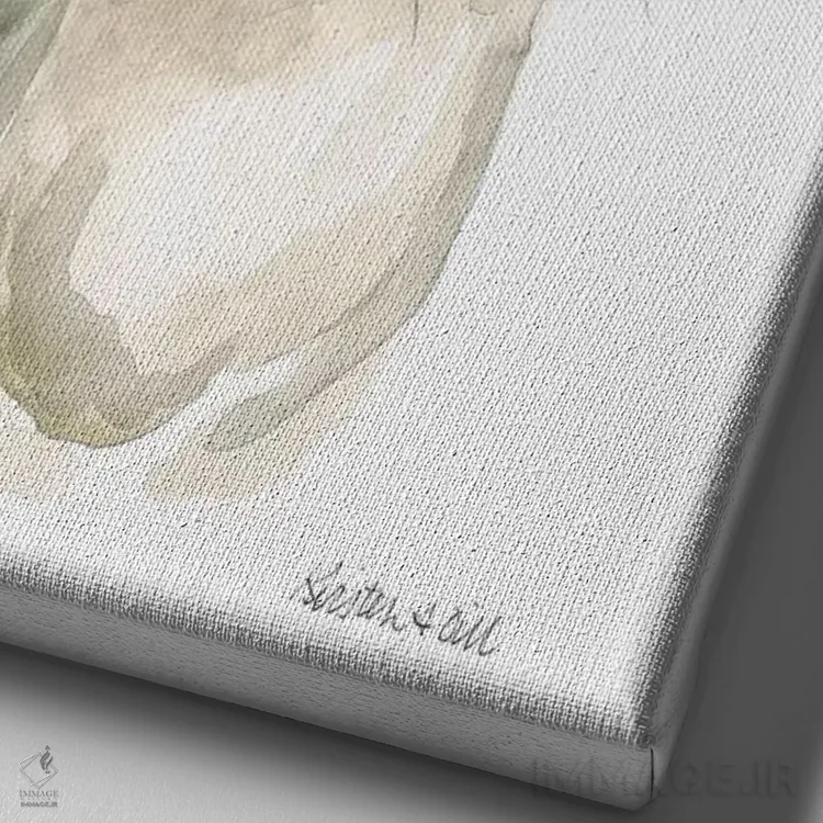 تابلو دکوراتیو رزی سونوران اثر کیرستن دیل - نمای نزدیک بافت بوم