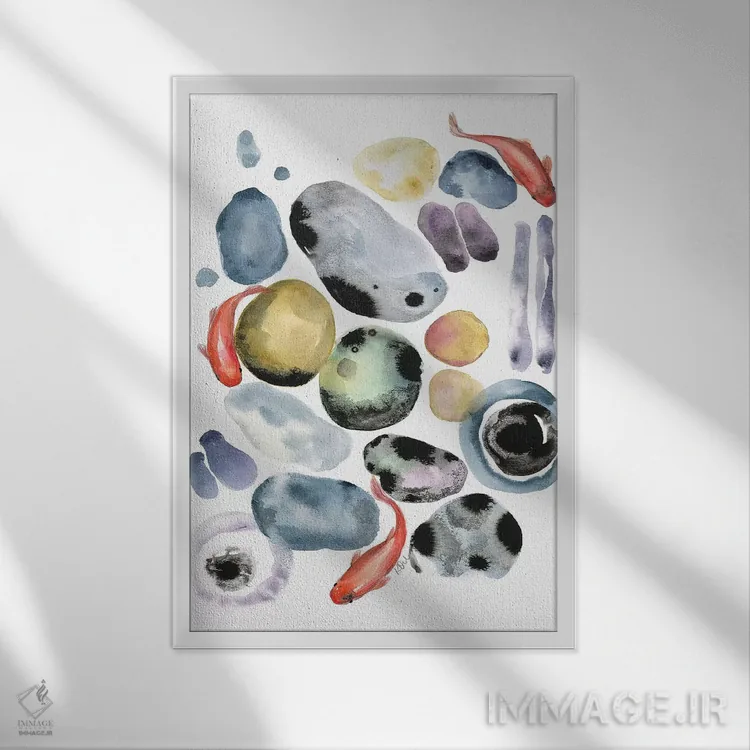 تابلو دکوراتیو کوی II اثر کیرستن دیل - نمای قابدار سفید