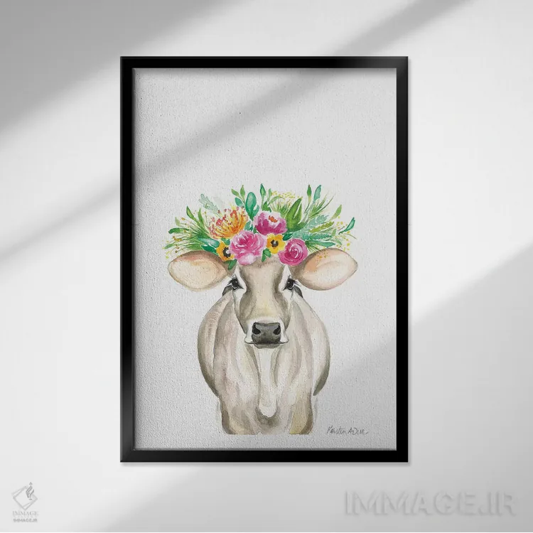 تابلو مدرن لوسی اثر کیرستن دیل - نمای قابدار مشکی