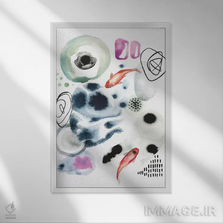 تابلو دکوراتیو کوی I اثر کیرستن دیل - نمای قابدار سفید