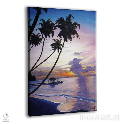 تابلو دکوراتیو غروب در نقطه کبوتر اثر کارین داون کلشال-بست - نمای پرسپکتیو محصول