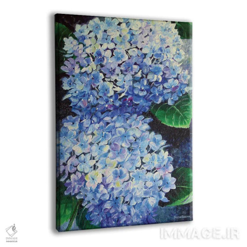 تابلو دکوراتیو هورتانسیا آبی اثر کارین داون کلشال-بست - نمای پرسپکتیو محصول