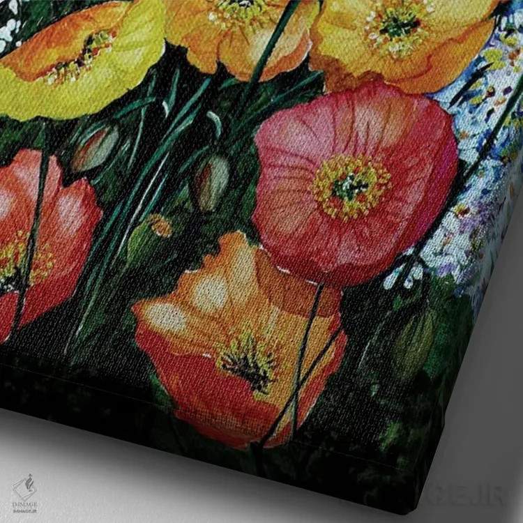 تابلو دکوراتیو رویاهای کالیفرنیا اثر کارین داون کلشال-بست - نمای نزدیک بافت بوم