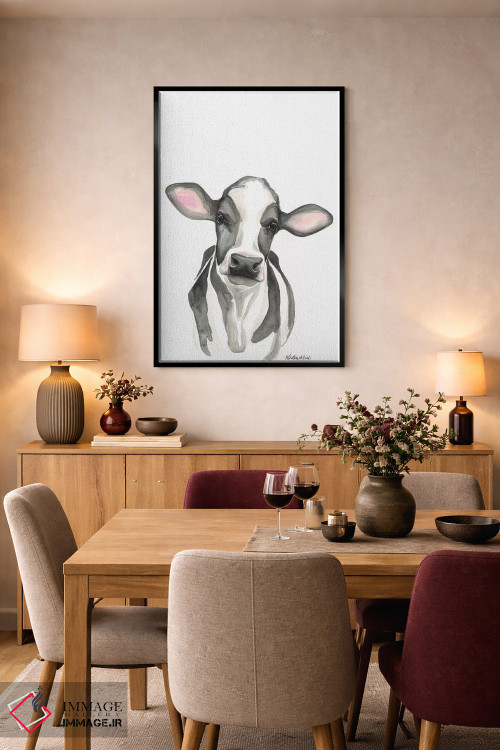 تابلو مدرن گوساله هلشتاین اثر کیرستن دیل - D4B