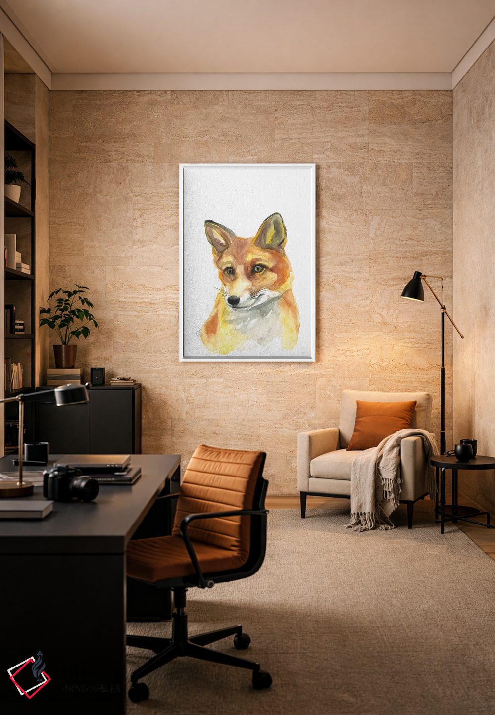 تابلو دکوراتیو روباه اثر کیرستن دیل - D6W
