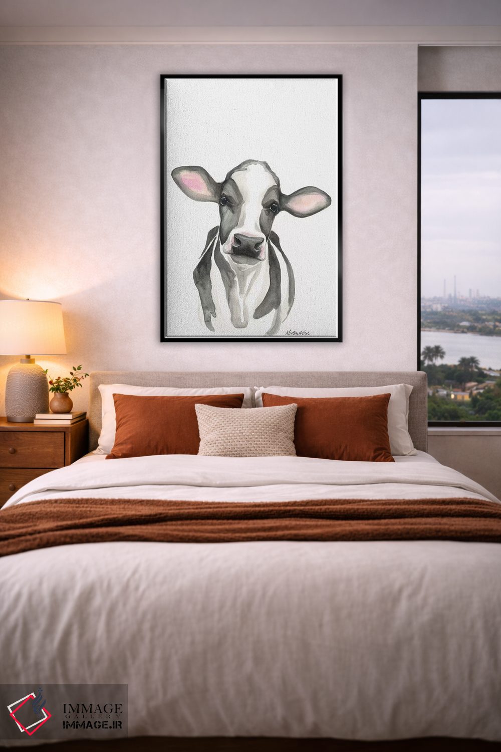 تابلو مدرن گوساله هلشتاین اثر کیرستن دیل - D5B