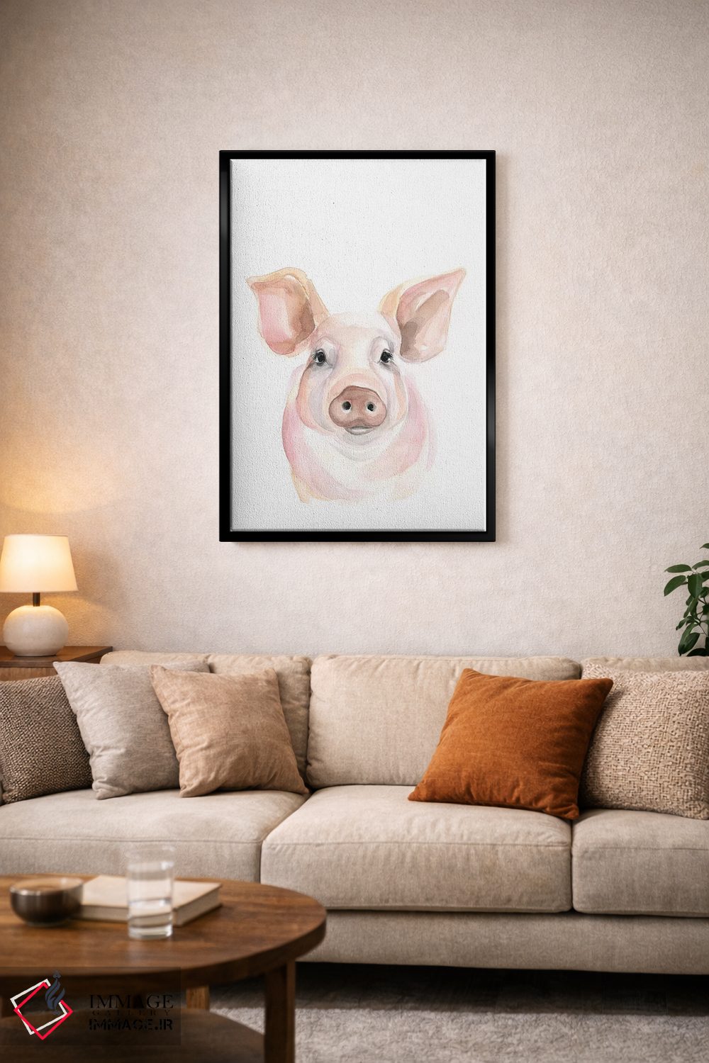 تابلو مدرن خوک اثر کیرستن دیل - D5B
