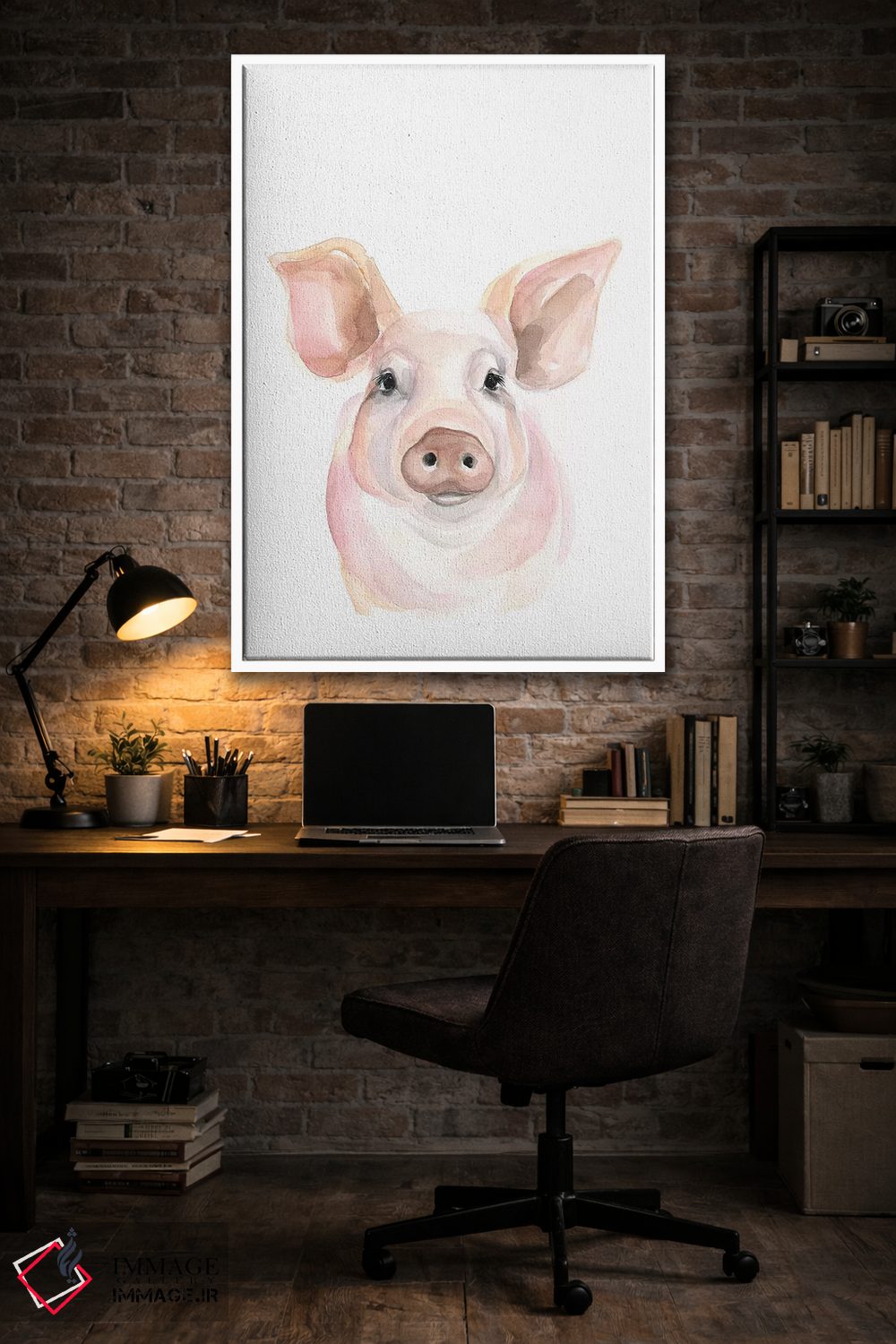تابلو مدرن خوک اثر کیرستن دیل - D4W