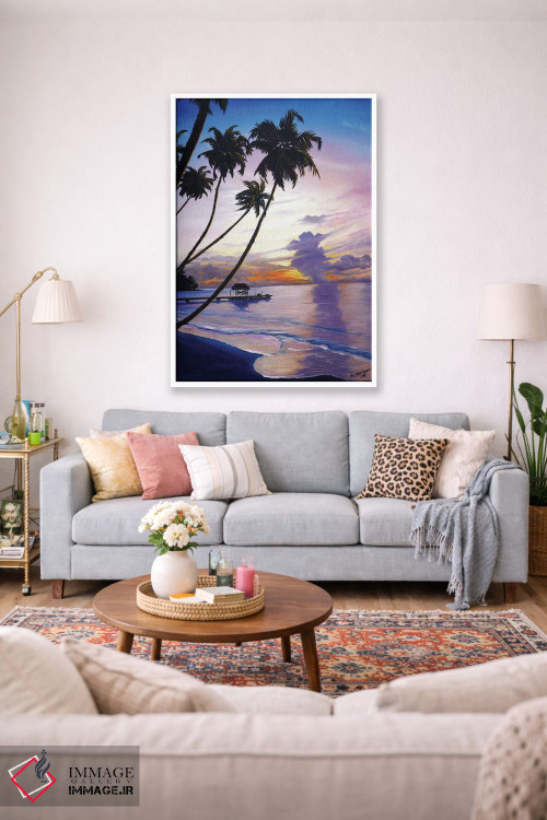 تابلو دکوراتیو غروب در نقطه کبوتر اثر کارین داون کلشال-بست - D1W