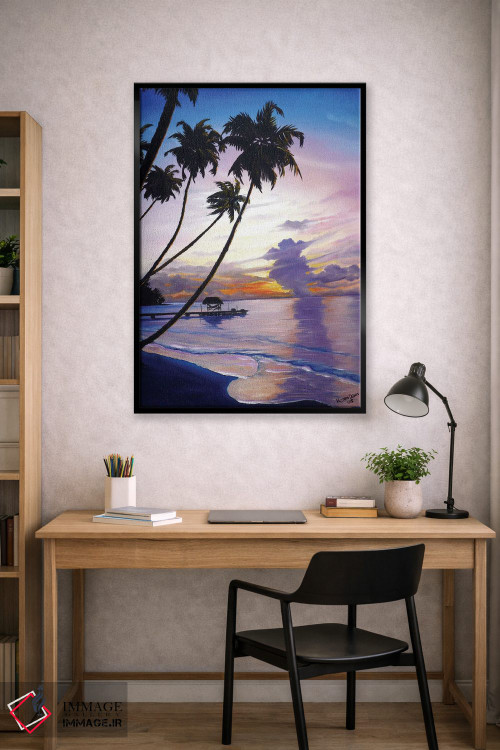 تابلو دکوراتیو غروب در نقطه کبوتر اثر کارین داون کلشال-بست - D2B