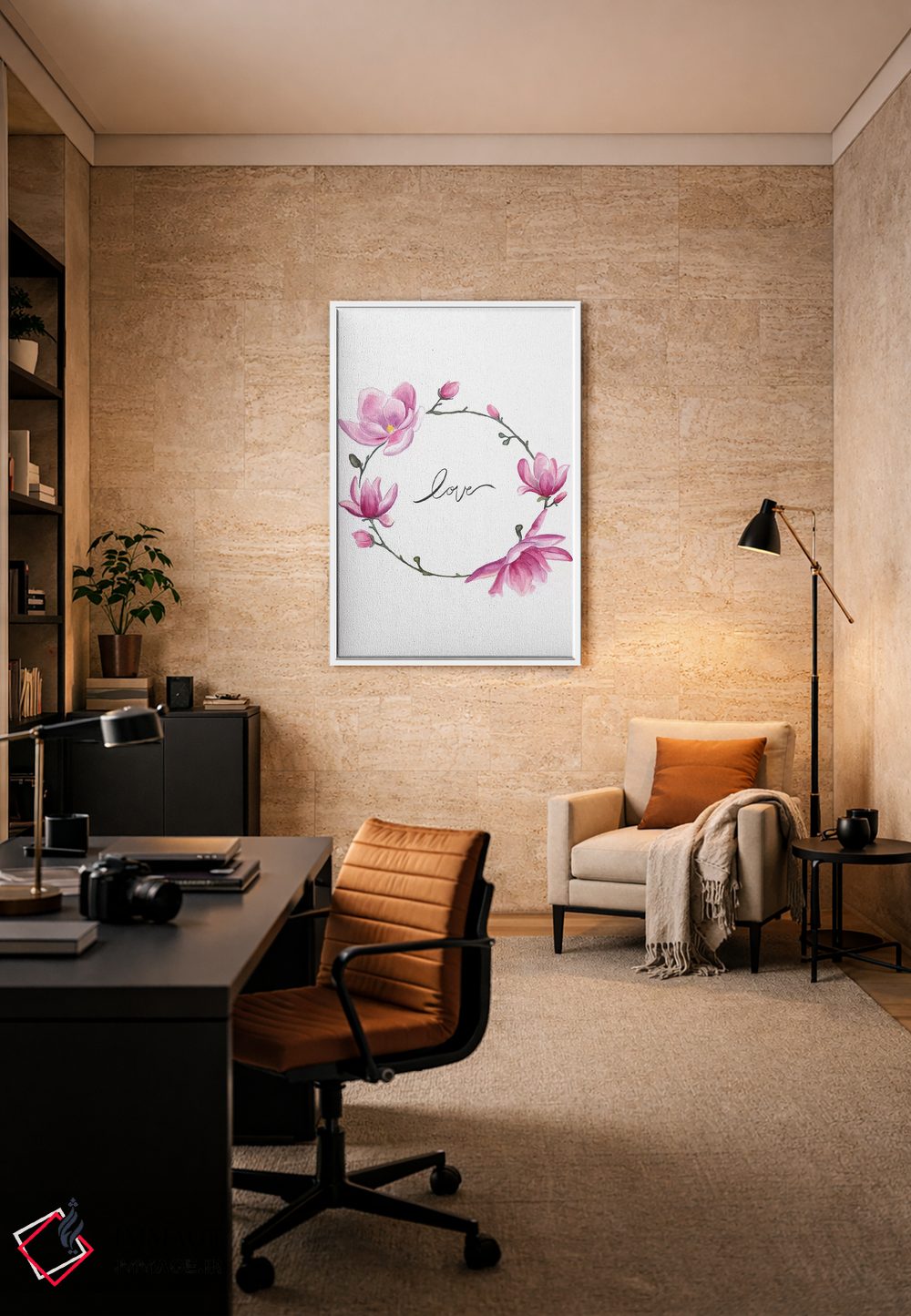تابلو دکوراتیو عشق اثر کیرستن دیل - D6W