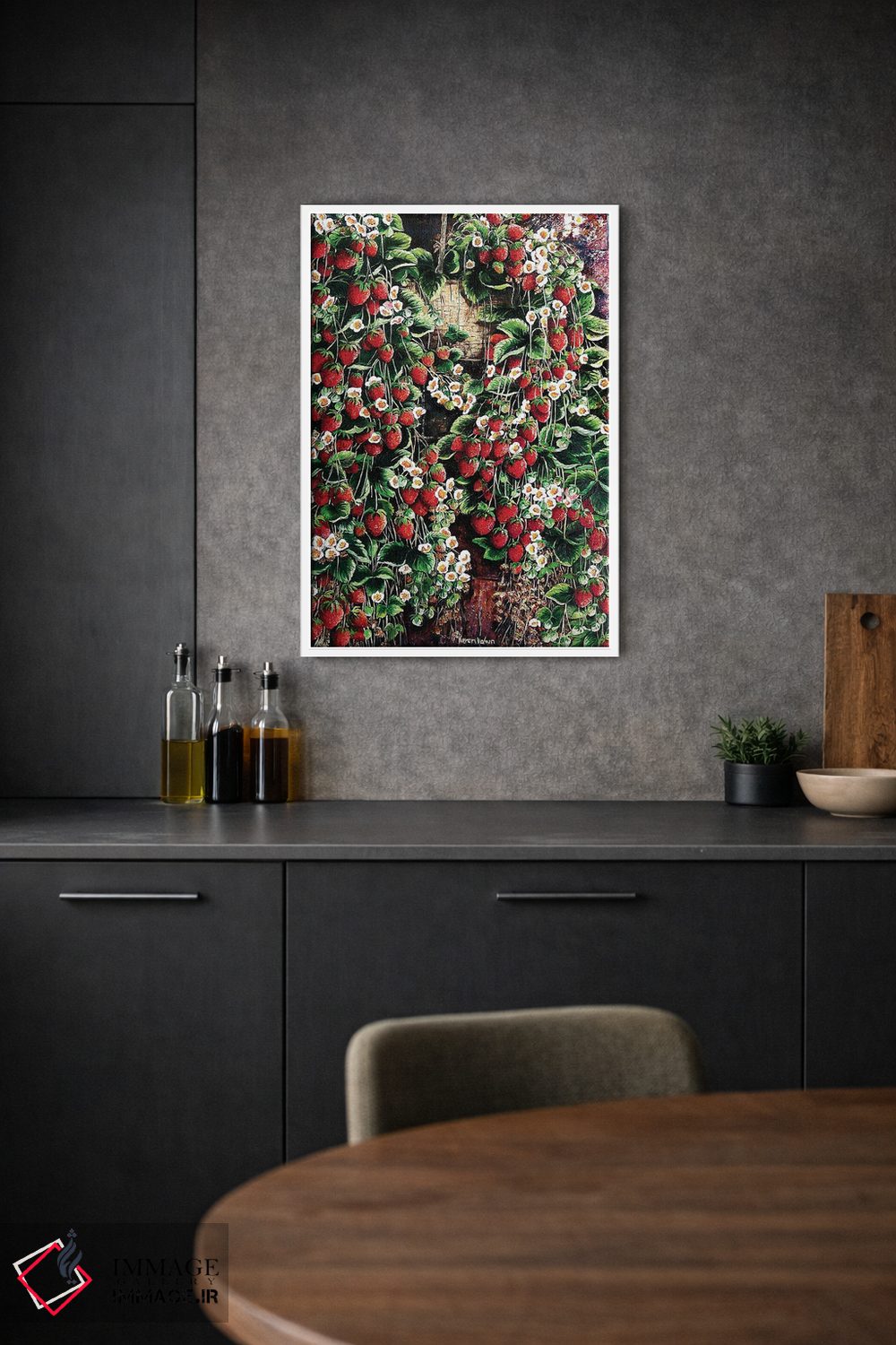 تابلو دکوراتیو سبد شیرین توت دار اثر کارین داون کلشال-بست - D1W