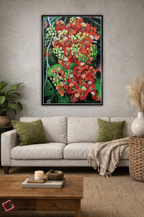 تابلو دکوراتیو فلومبویانت اثر کارین داون کلشال-بست - D1B