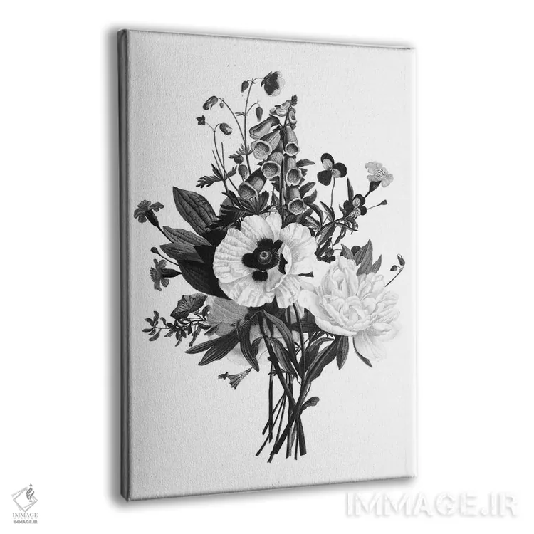 تابلو مدرن گیاه سیاه و سفید III اثر کلی دونوان - نمای پرسپکتیو محصول