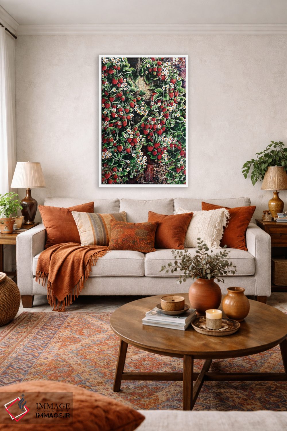 تابلو دکوراتیو سبد شیرین توت دار اثر کارین داون کلشال-بست - D3W