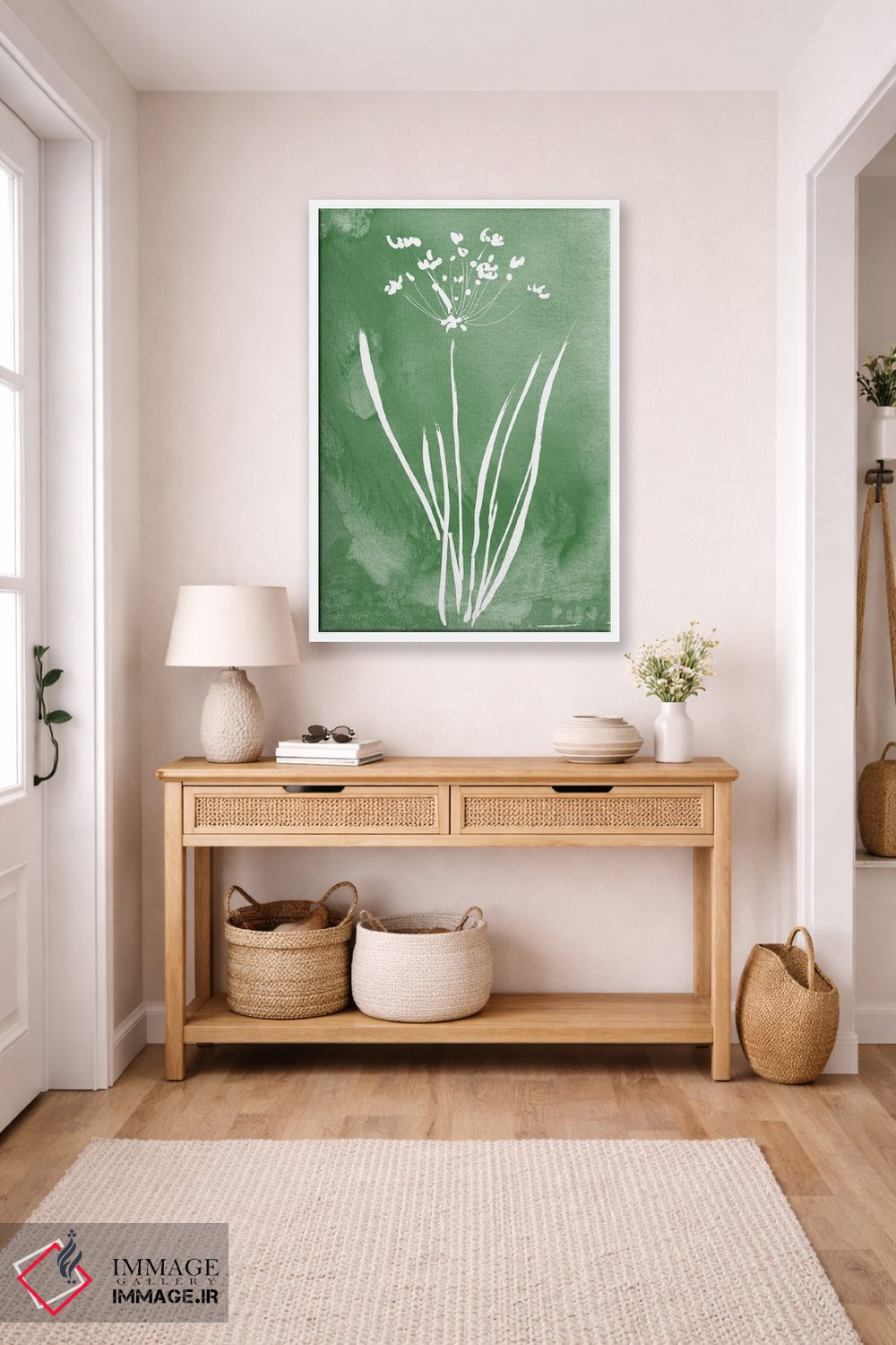 تابلو مینیمال گیاه سبز II اثر کلی دونوان - D5W