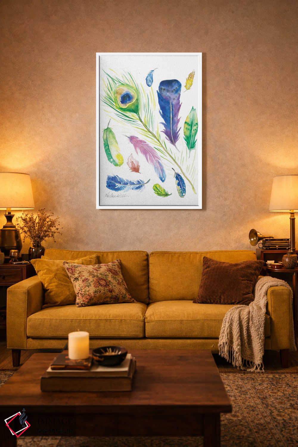 تابلو دکوراتیو پرها اثر کیرستن دیل - D2W