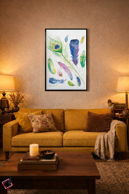 تابلو دکوراتیو پرها اثر کیرستن دیل - D3B