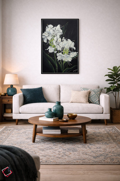 تابلو دکوراتیو زنجبیل پروانه ای اثر کارین داون کلشال-بست - D5B