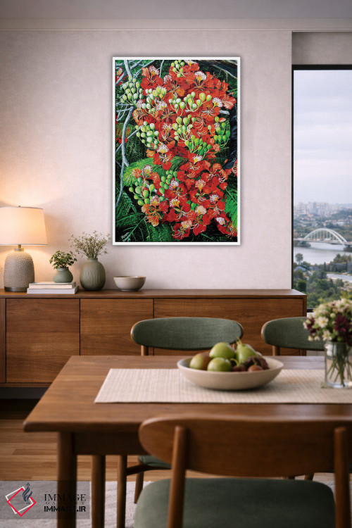 تابلو دکوراتیو فلومبویانت اثر کارین داون کلشال-بست - D6W