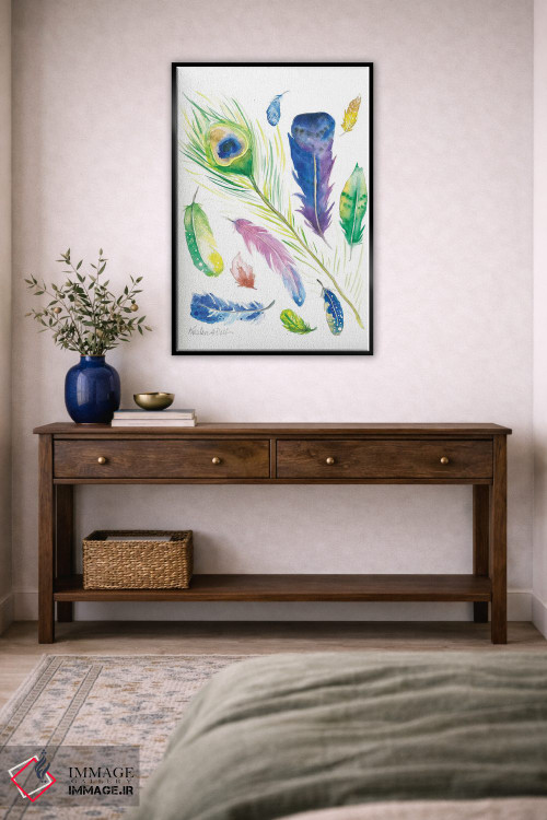 تابلو دکوراتیو پرها اثر کیرستن دیل - D4B