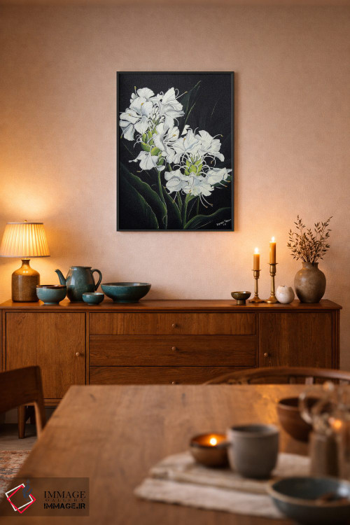 تابلو دکوراتیو زنجبیل پروانه ای اثر کارین داون کلشال-بست - D6B