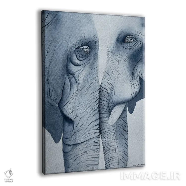 تابلو دکوراتیو عشق فیل اثر لوسیا کازاردووا - نمای پرسپکتیو محصول