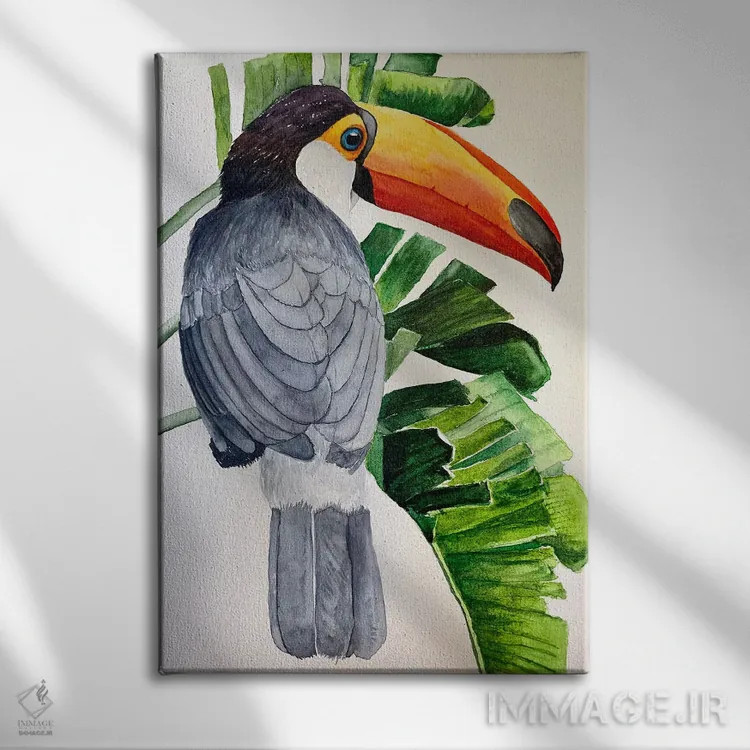 تابلو دکوراتیو توکان شاد اثر لوسیا کازاردووا - نمای روبهرو روی دیوار