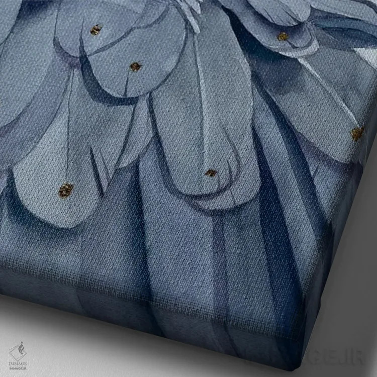 تابلو دکوراتیو کاکاتو سیاه اثر لوسیا کازاردووا - نمای نزدیک بافت بوم