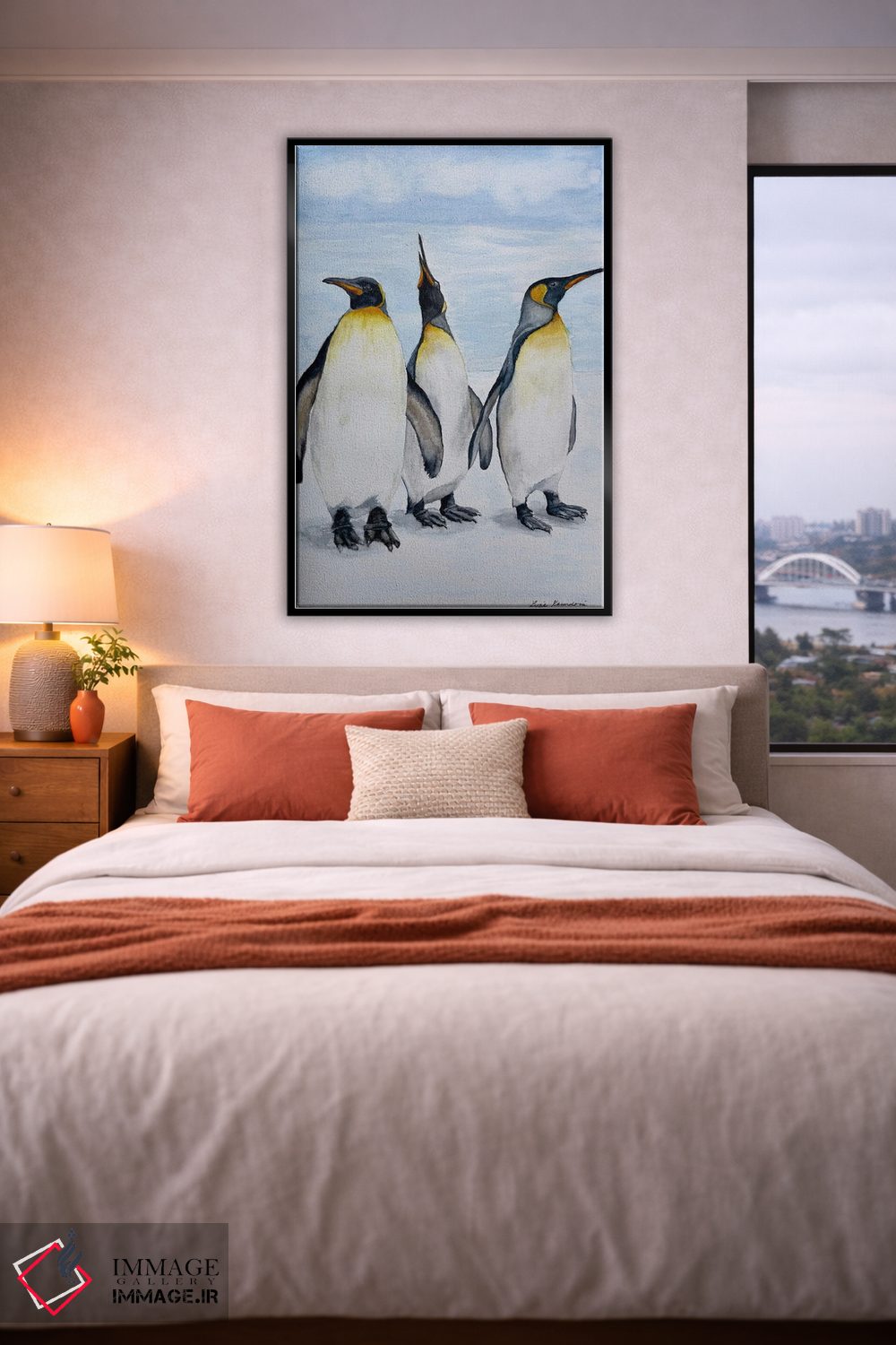 تابلو دکوراتیو پنگوئن های شاد اثر لوسیا کازاردووا - D4B