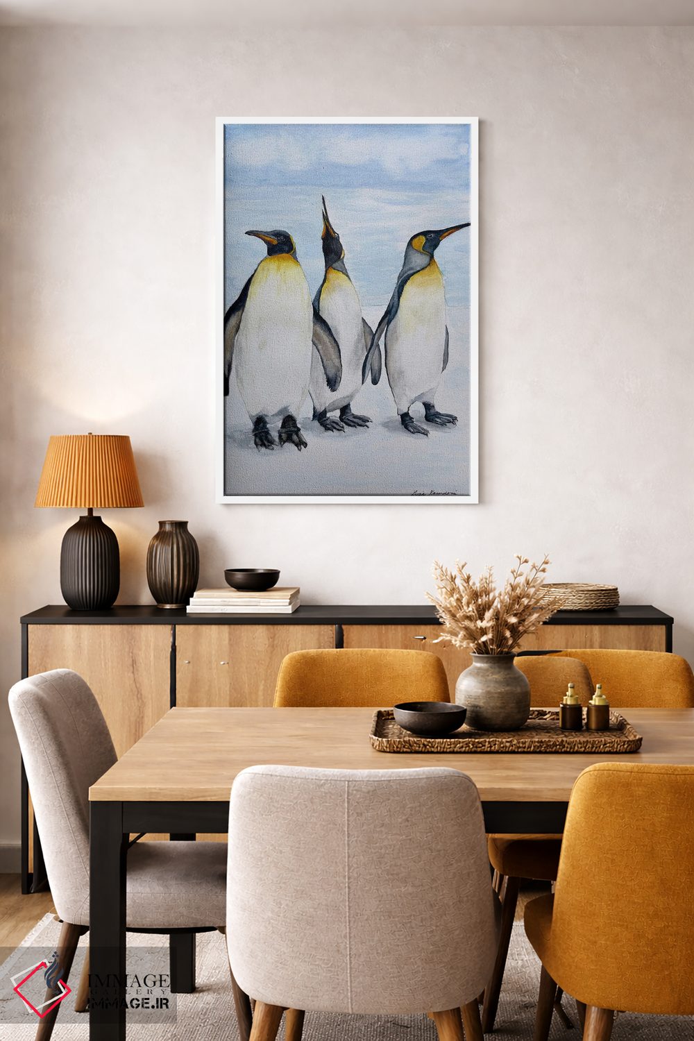 تابلو دکوراتیو پنگوئن های شاد اثر لوسیا کازاردووا - D6W
