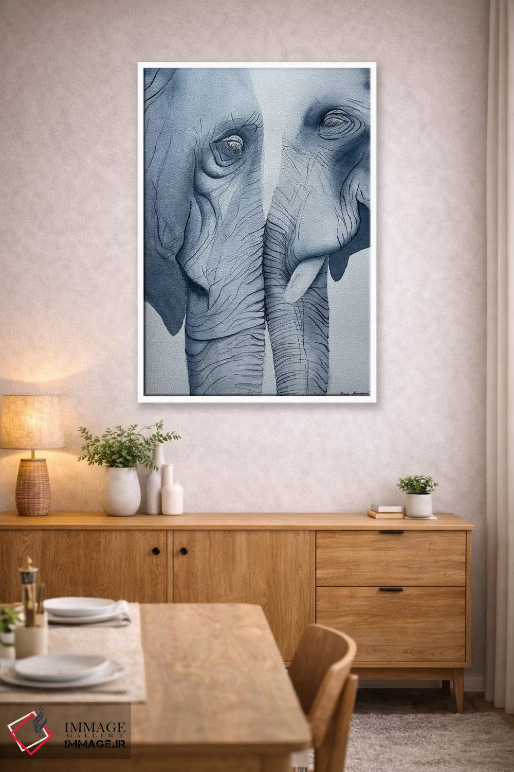تابلو دکوراتیو عشق فیل اثر لوسیا کازاردووا - D3W