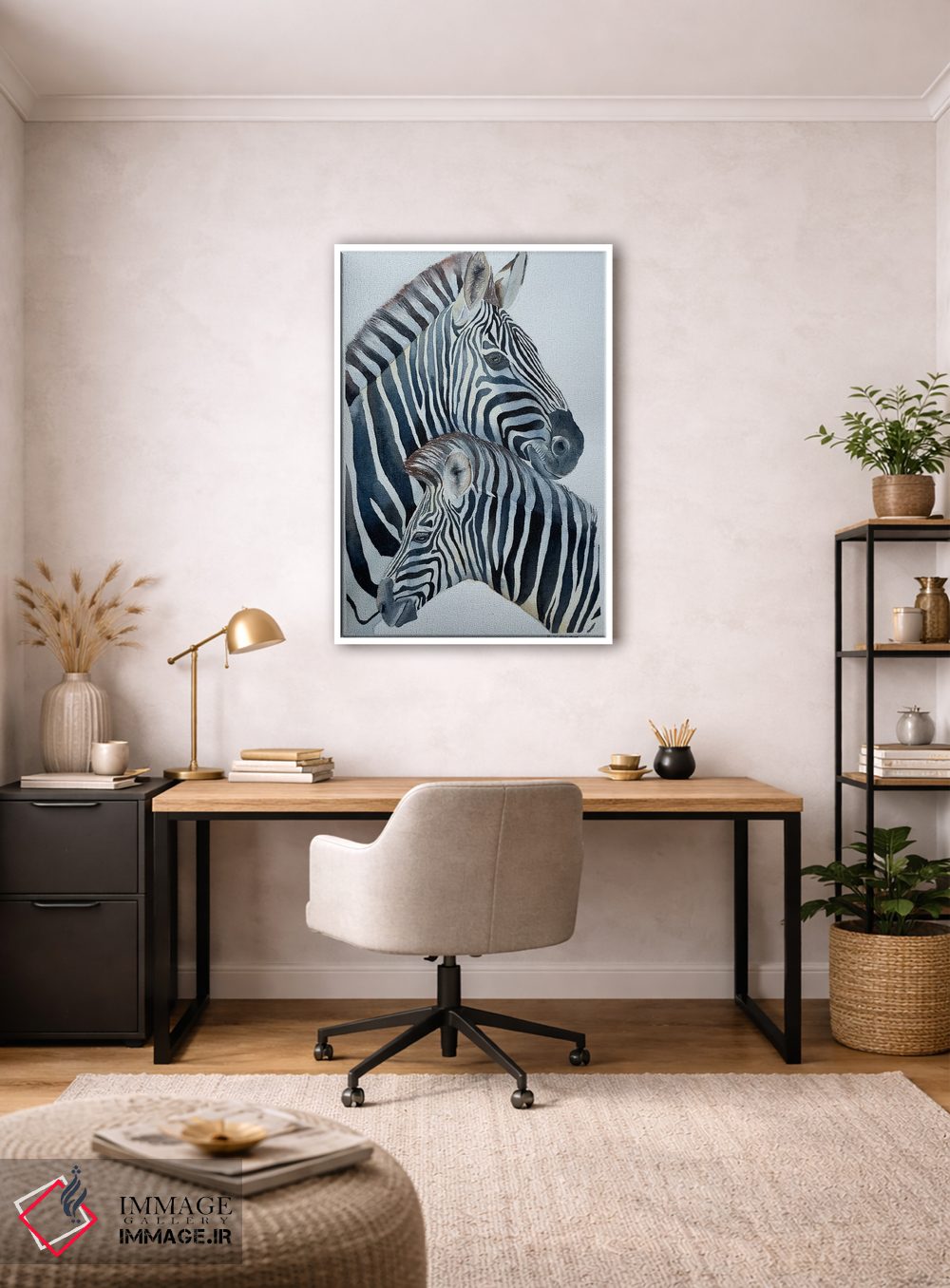 تابلو دکوراتیو عشق گورخرها اثر لوسیا کازاردووا - D2W