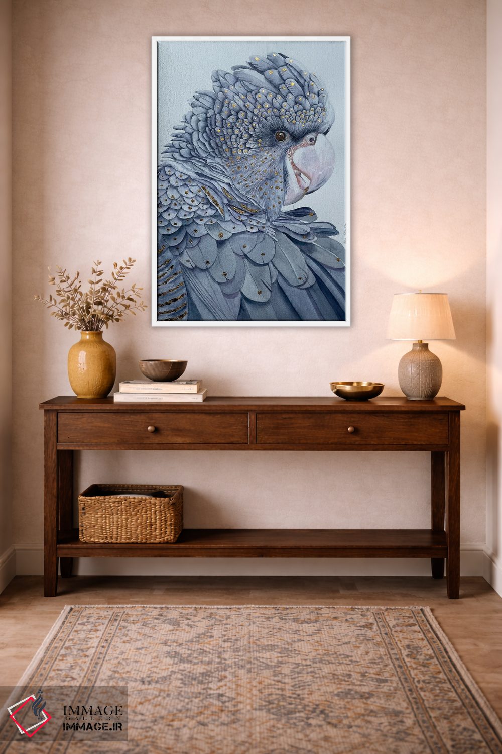 تابلو دکوراتیو کاکاتو سیاه اثر لوسیا کازاردووا - D3W