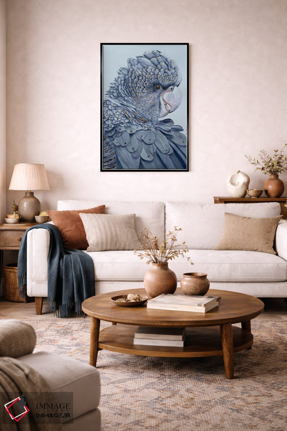 تابلو دکوراتیو کاکاتو سیاه اثر لوسیا کازاردووا - D4B