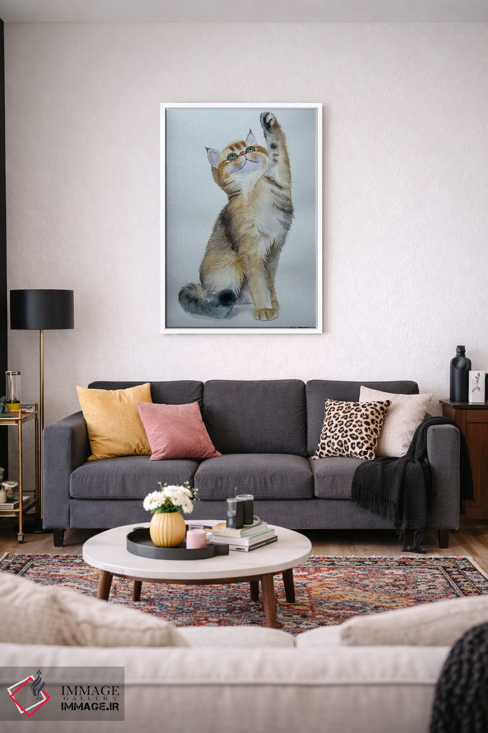 تابلو دکوراتیو بچه گربه بازیگوش اثر لوسیا کازاردووا - D3W