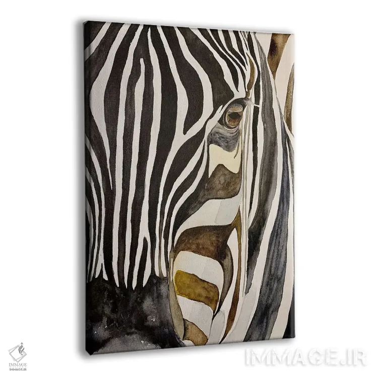 تابلو دکوراتیو گورخر در غروب اثر لوسیا کازاردووا - نمای پرسپکتیو محصول