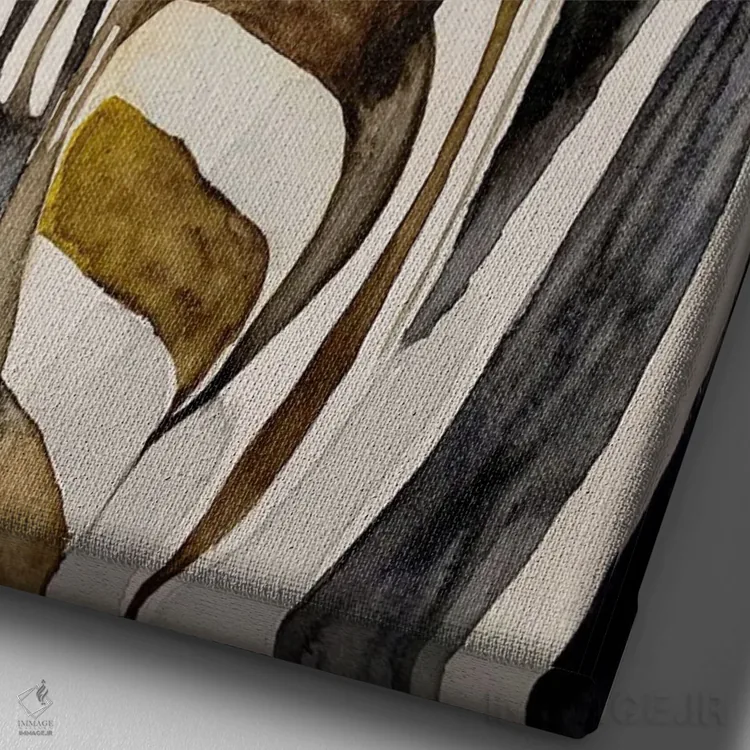 تابلو دکوراتیو گورخر در غروب اثر لوسیا کازاردووا - نمای نزدیک بافت بوم