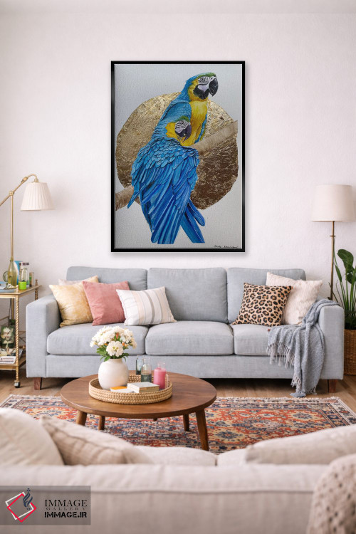 تابلو دکوراتیو طوطی ها در غروب اثر لوسیا کازاردووا - D2B