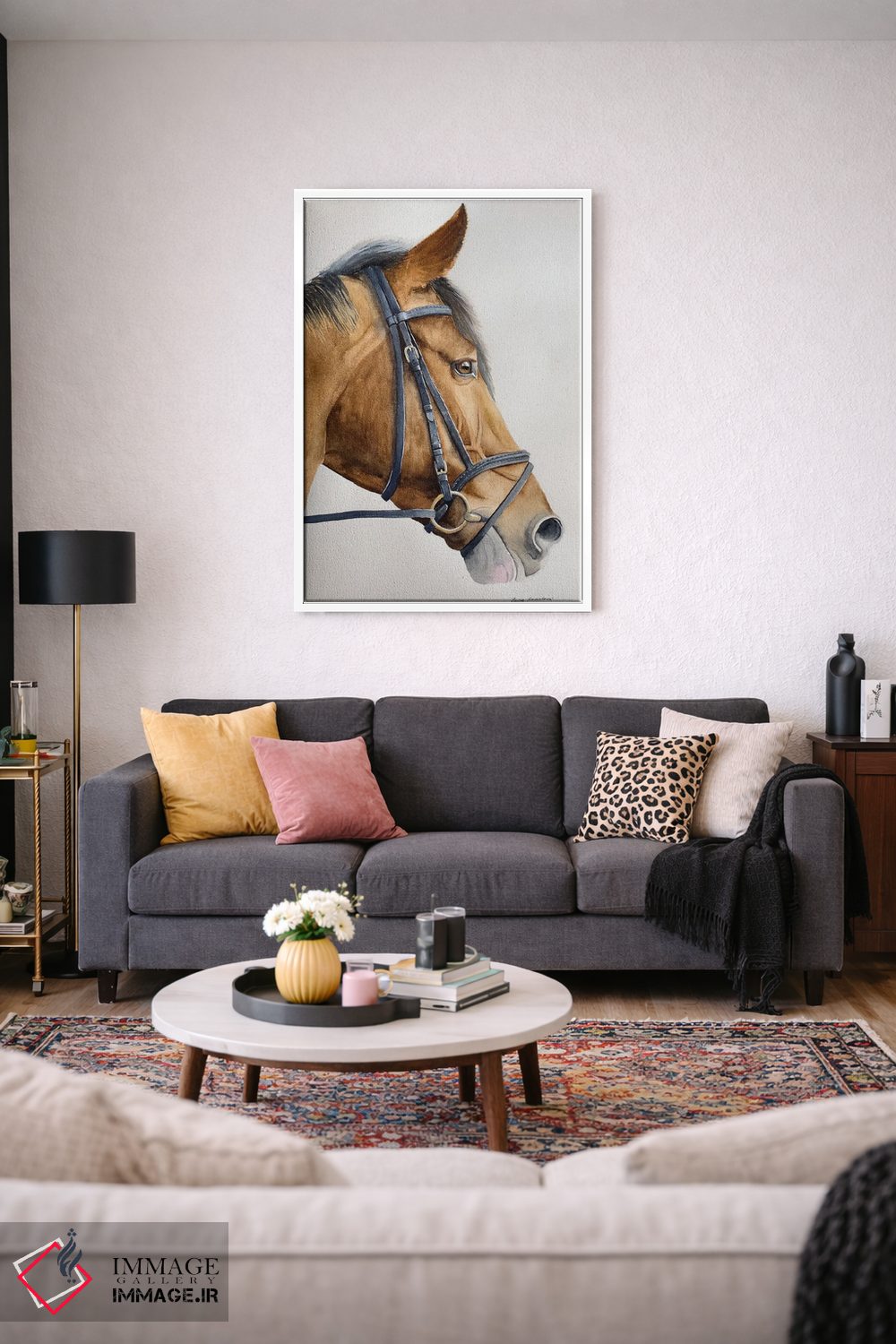 تابلو دکوراتیو اسب شاد اثر لوسیا کازاردووا - D3W