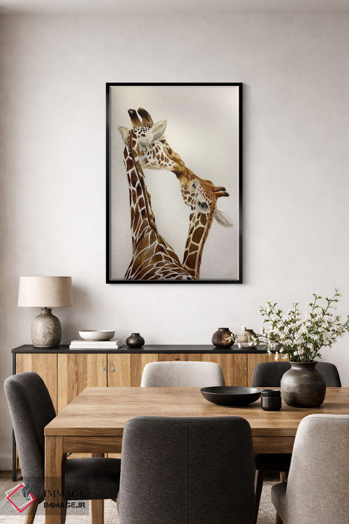 تابلو دکوراتیو گورخرهای در حال بوسه اثر لوسیا کازاردووا - D3B