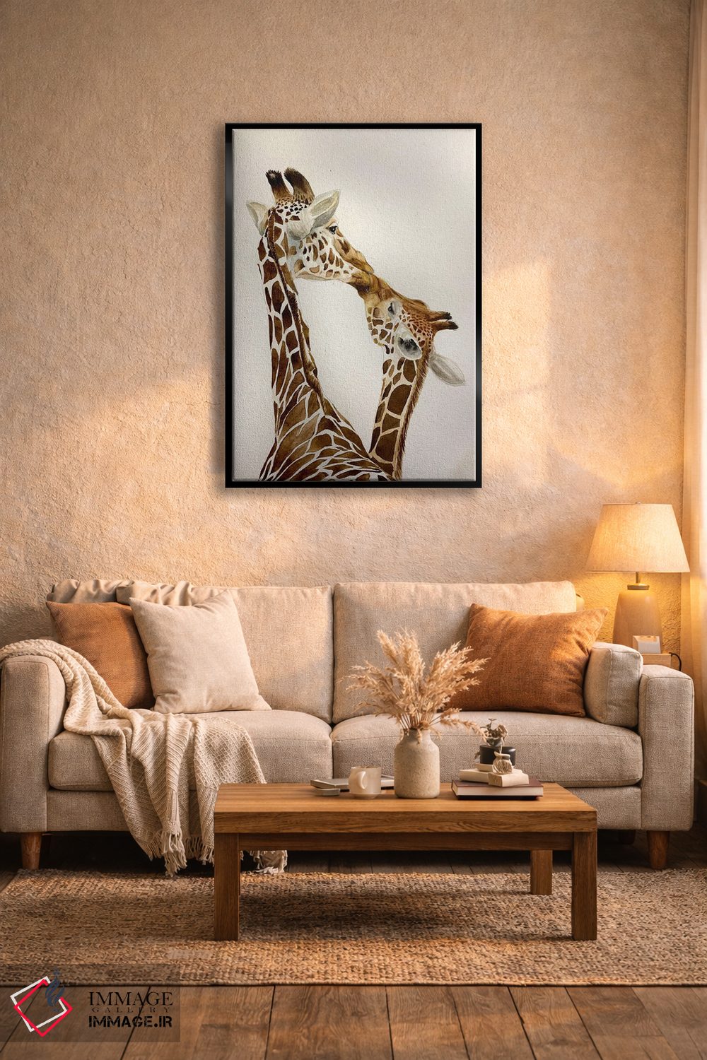 تابلو دکوراتیو گورخرهای در حال بوسه اثر لوسیا کازاردووا - D4B